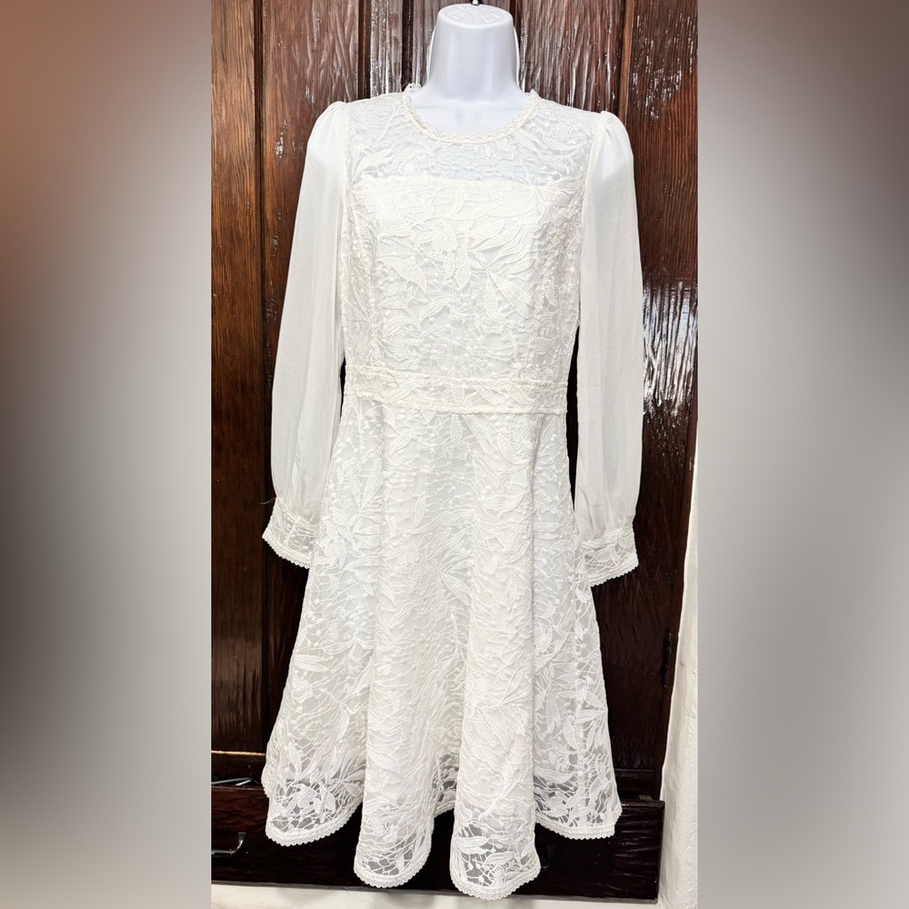 Women’s Elegant White Lace Dress